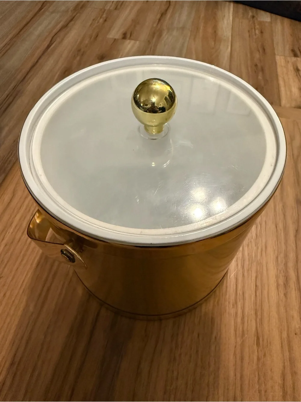 Gold Ice Bucket with Handle - Classic Bar Accessory